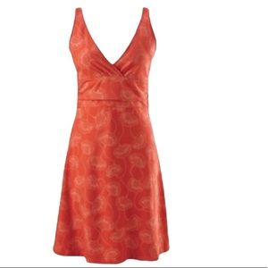 PATAGONIA Organic Cotton Tangerine V-Neck Margot Knit Dress Size M